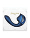 Metallic Blue Seduction Kaia Posable Air Pulse and G-Spot Vibrator in Packaging