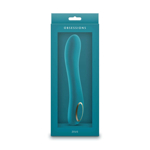 Obsessions Zeus Rechargeable Silicone Vibrator - Teal