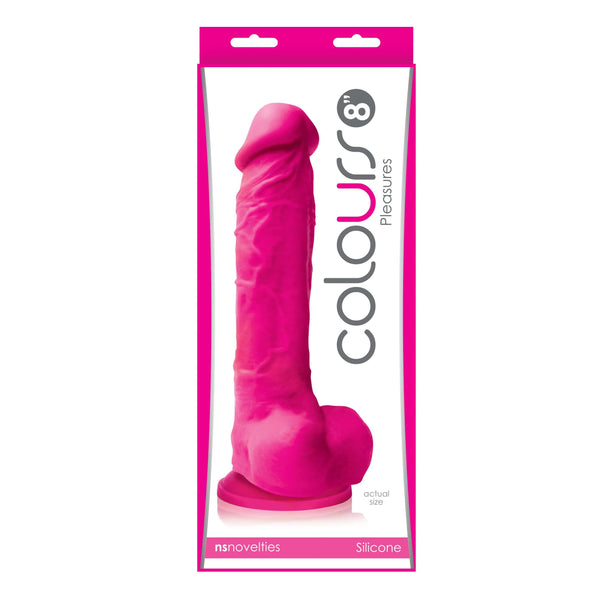 COLOURS PLEASURES 8IN DILDO PINK-1