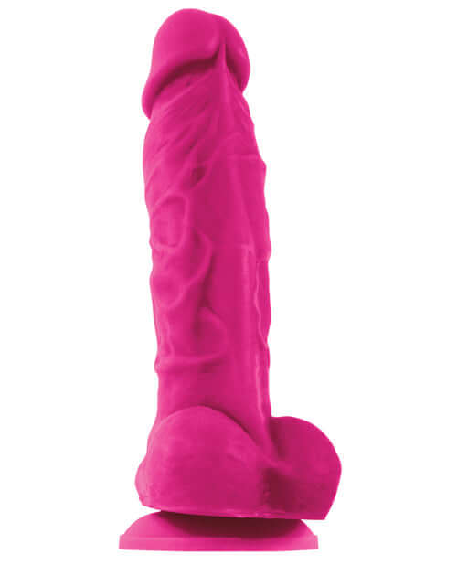 Coloursoft Silicone Dildo 5 inch in pink, made of soft medical grade silicone with suction cup base.