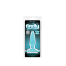 Firefly Glowing Pleasure Plug Mini Blue product packaging showcasing its glowing feature.