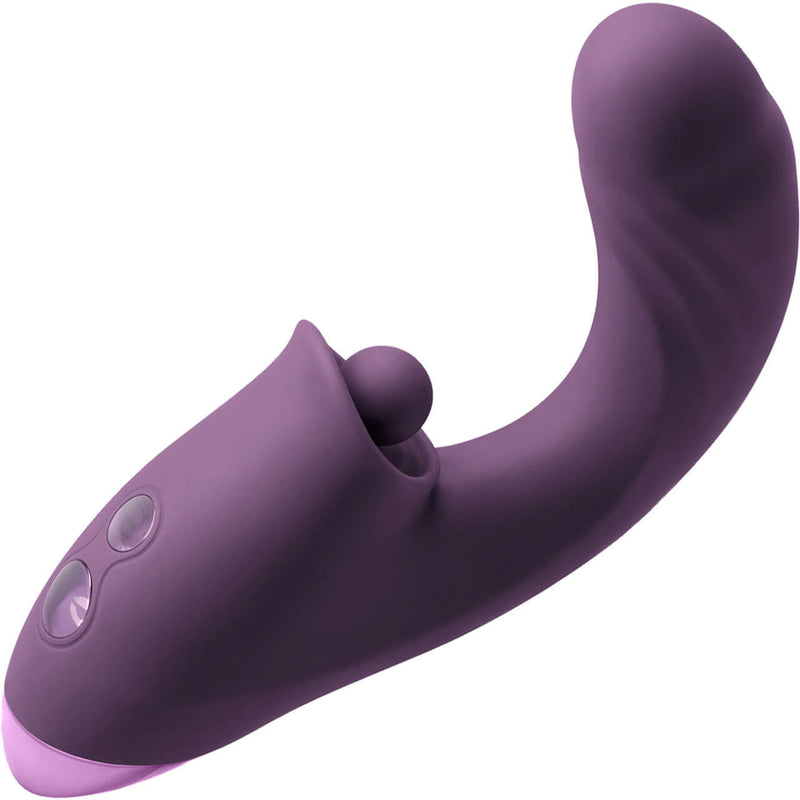 Inya Caprice Purple vibrator with thrusting and percussive vibrations for G-Spot and clitoral stimulation, made from premium body-safe silicone.
