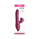 Inya Enamour rechargeable silicone rabbit vibrator in pink packaging, showcasing its unique design and features.