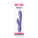 Inya Love Bunny Rechargeable Silicone Rabbit Vibrator Purple in elegant packaging showcasing its design and features.