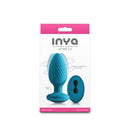 Inya Alpine 2.0 Rechargeable Anal Plug with Remote Control Teal packaging showcasing the product and remote control.