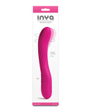 INYA Wiggle Stick Gyrating Vibrator Pink packaging showcasing flexible design and vibrant color.