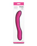 INYA Wiggle Stick Gyrating Vibrator Pink in packaging showcasing its flexible design and ribbed texture.