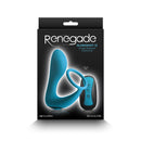 Renegade Slingshot II Cock Ring & Prostate Plug Teal packaging with product details and features.