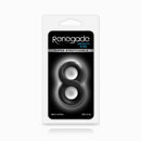 Renegade Infinity Silicone Ring Black packaging showcasing super stretchable design.