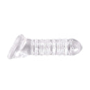 Renegade Ribbed Penis Sleeve Clear showcasing ribbed texture for enhanced stimulation and fit.