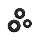 Renegade Fireman Rings 3 Pieces Black featuring three comfortable silicone rings in black color.