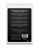 Renegade Players Silicone Cock Ring Gray package back view explaining comfort and flexibility of silicone material.