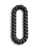 Renegade Helix Silicone Cock Ring Black, a sleek twisted design for comfort and performance in men's essentials.