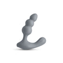 Renegade Triumph Silicone Vibrating Prostate Massager Grey showcasing its sleek design and textured features.