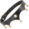 Adjustable PU Jezebel Collar with Gold Accents and Pearls