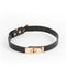 Black adjustable Fetish & Fashion Sadie collar with O-ring, crafted from PU and nickel-free hardware for BDSM wardrobe sophistication.