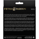 Fetish & Fashion Nyx Leash black packaging with product description in multiple languages