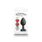 Glams Xchange Heart Silicone Anal Plug Small Black packaging with interchangeable gem designs.