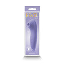 Revel Vera Rechargeable Silicone Clitoral Stimulator in Purple packaging with air pulse technology.