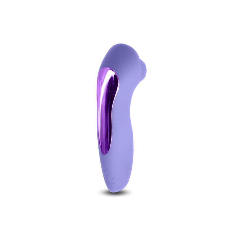 Revel Vera Rechargeable Silicone Clitoral Stimulator in Purple with sleek design and air pulse technology for enhanced pleasure.