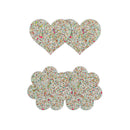 PRETTY PASTIES HEART & FLOWER GLOW 2 PAIR-0