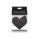 PRETTY PASTIES GLITTER HEARTS BLACK/GOLD 2 PAIR-1
