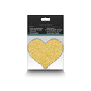 PRETTY PASTIES GLITTER HEARTS BLACK/GOLD 2 PAIR-2