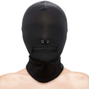 FETISH & FANTASY ZIPPERED MOUTH HOOD BLACK-0