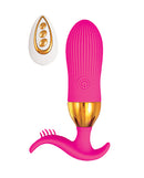 Nasstoys The Beat Magic Tickler Vibrating Plug Pink with remote control and textured design.