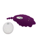 Natalie's Toy Box Shell Yeah Remote Panty Vibrator Purple with remote control, designed for discreet pleasure.