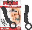 Nasstoys Ram Anal Trainer No 2 Silicone Probe Black on packaging with strong retrieval ring and silicone design.