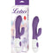 Lotus Sensual Massager #5 Rabbit Vibrator in purple and white with dual motors, 30 functions, and textured shaft.