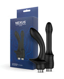 Nexus Beginner Shower Douche Kit Black featuring two silicone nozzles and packaging.