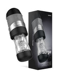 Nexus Alpha Surge Masturbator with Classic Cup in packaging showcasing features like suction and rotation.