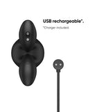 Nexus Bendz Silicone Butt Plug Small Black with USB rechargeable charger included.