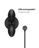 Nexus Bendz Remote Control Butt Plug Medium Black with USB rechargeable feature and charger included.