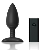 Nexus Ace Remote Control Butt Plug Large Black with remote control, featuring a textured silicone design for enhanced stimulation.