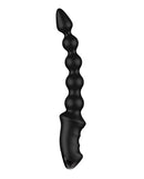 Nexus Bendz Bendable Vibrating Probe Black for anal and vaginal pleasure, featuring flexible spine and silicone balls.