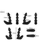 Nexus Bendz Bendable Prostate and Perineum Massager Black showing flexible design and dimensions for targeted stimulation.