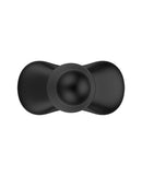 Nexus Bolster Butt Plug with Inflatable Tip Black showing its sleek design and inflatable tip for enhanced pleasure.