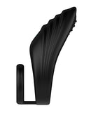 Nexus Enhance Vibrating Cock and Ball Ring Black side view showcasing dual-ring design and built-in vibrator.