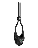Nexus Forge Single Lasso Vibrating Cock Ring Black, adjustable vibrating cock ring for enhanced pleasure.