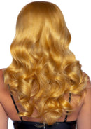Leg Avenue 24 Inch Misfit Long Wavy Bang Wig Dark Blond with beautiful waves and rich dark blond tones.