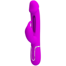 Pretty Love Twinkled Tenderness Flicking Rabbit Fuchsia, a vibrant dual-motor rechargeable rabbit for ultimate pleasure.