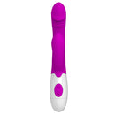 Pretty Love Andre 7 Function Rabbit Vibrator Purple showcasing its dual-action design and sleek silhouette.