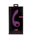 Sensuelle Nubii Raine Tapping Vibe packaging, purple dual stimulation with warming and turbo boost features.