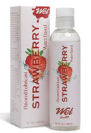Wet Flavored Lubricant Sexy Strawberry 3.1 Oz with fruity strawberry packaging and water-based formula.