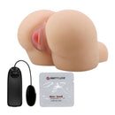 Kylie Realistic Vagina and Ass Vibrator Light with textured channels and included personal lubricant packet.