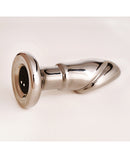 Cristal Black Opal Anal Glass Dildo Vibe Gun Metal in a sleek design with a metallic finish for anal pleasure.