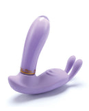 Cristal Royal Touch Glass and Silicone Vibrator in elegant purple design for G-spot pleasure and eco-luxury.
